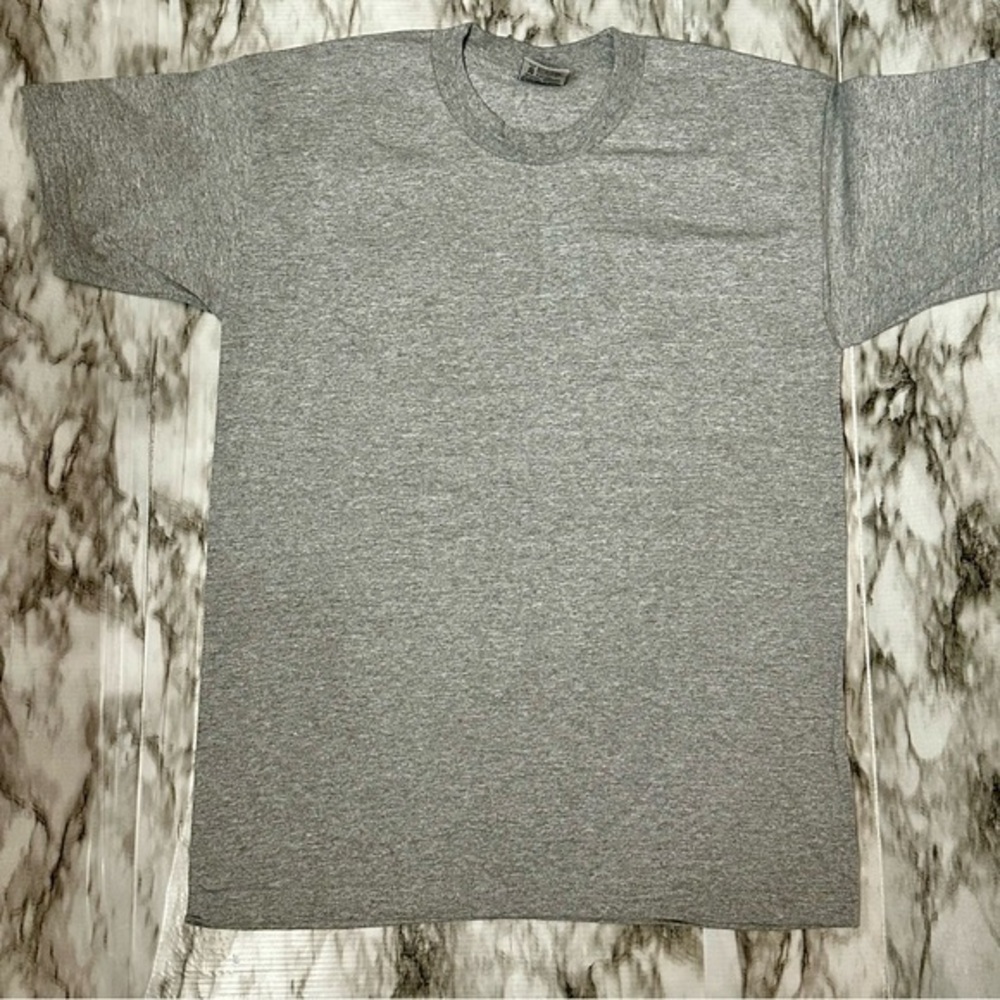 Vintage Union Made Teamsters Gray Ash Blank TShirt Sz Large USA 90s Y2K Normcore